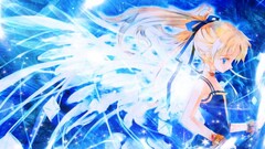 anime girls Anime blonde long hair blue eyes