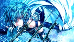 anime girls Anime blue cyan mahou shoujo madoka magica