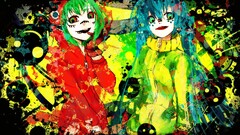 anime girls Anime colorful two women Women looking at viewer