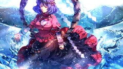 anime girls Anime fantasy art fantasy girl purple hair red eyes