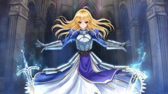 anime girls Anime fantasy girl fantasy art blonde sword