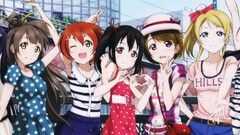 anime girls Anime Love Live! Ayase Eri Hoshizora Rin Sonoda Umi