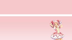 anime girls Anime open mouth pink background kaname madoka