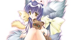 anime girls Anime purple hair