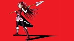 anime girls Anime red background mahou shoujo madoka magica