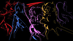 anime girls Anime red black