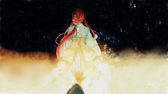 anime girls Anime redhead long hair