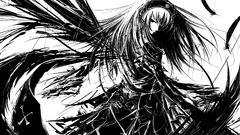 anime girls Anime rozen maiden suigintou monochrome