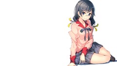 anime girls Anime school uniform monogatari-series