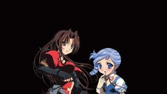 anime girls Anime Simple Background blue eyes blue hair brunette