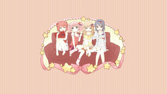 anime girls Anime Simple Background couch yuru yuri