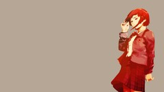 anime girls Anime Simple Background redhead