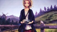 anime girls Anime squirrel windmill camera