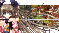 anime girls Anime sword