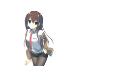 anime girls blue eyes tie Simple Background white background