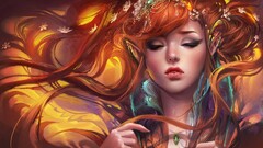 anime girls digital art Anime deviantart fantasy art necklace