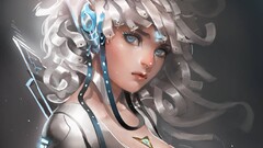 anime girls digital art face Anime