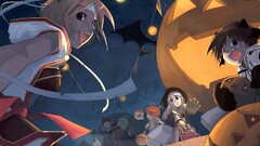 anime girls Halloween Anime pumpkin