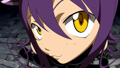 anime girls Halloween soul eater blair Anime closeup face