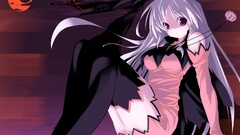 anime girls Halloween zettai ryouiki Anime