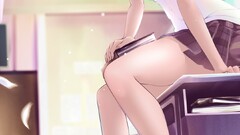 anime girls long hair school uniform schoolgirl classroom Books