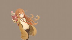 anime girls long hair tie Simple Background