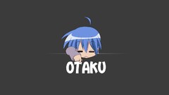 anime girls lucky star izumi konata Anime blue hair Minimalism