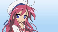 anime girls lucky star izumi konata Anime purple eyes