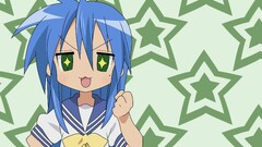 anime girls lucky star izumi konata blue hair Anime