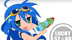 anime girls lucky star izumi konata blue hair Anime