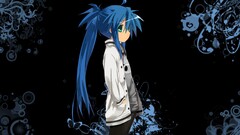 anime girls lucky star izumi konata blue hair Anime