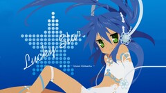 anime girls lucky star izumi konata blue hair