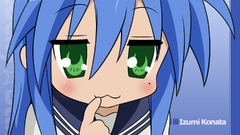 anime girls lucky star izumi konata green eyes Anime