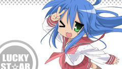 anime girls lucky star izumi konata green eyes Anime