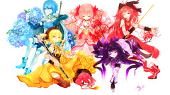 anime girls mahou shoujo madoka magica kaname madoka miki sayaka