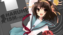 anime girls open mouth brunette dark eyes