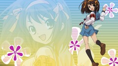 anime girls open mouth colorful brunette Anime