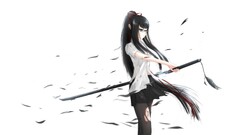 anime girls original characters Katana Anime