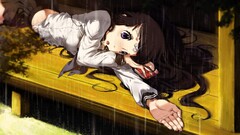 anime girls purple eyes chitanda eru hyouka Anime rain