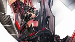 anime girls redhead cyborg Anime