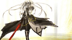 anime girls sword Anime girls with swords standing fantasy art