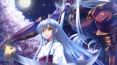 anime girls sword Anime moon
