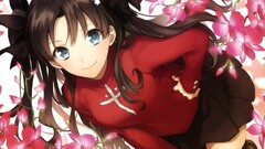 anime girls tohsaka rin fate series Anime brunette blue eyes