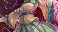 anime girls touhou hat silver hair short hair yellow eyes