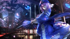 anime girls touhou saigyouji yuyuko