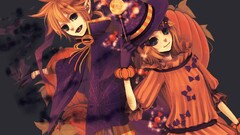 anime girls vocaloid kagamine len kagamine rin Halloween Anime