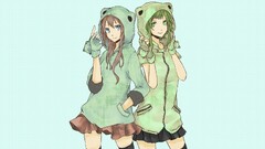 anime girls vocaloid Megpoid Gumi megurine luka Green