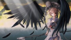 anime girls wings touhou onozuka komachi Anime skull grim reaper