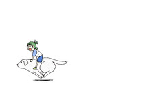 anime girls yotsubato multiple display dog