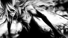 Anime green eyes selective coloring